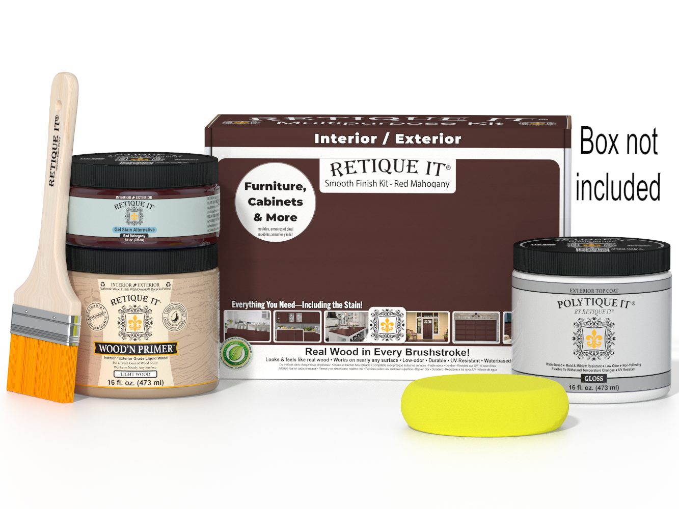 Multi-purpose Smooth Finish Kit (Med) - Red Mahogany - Exterior Top Coat