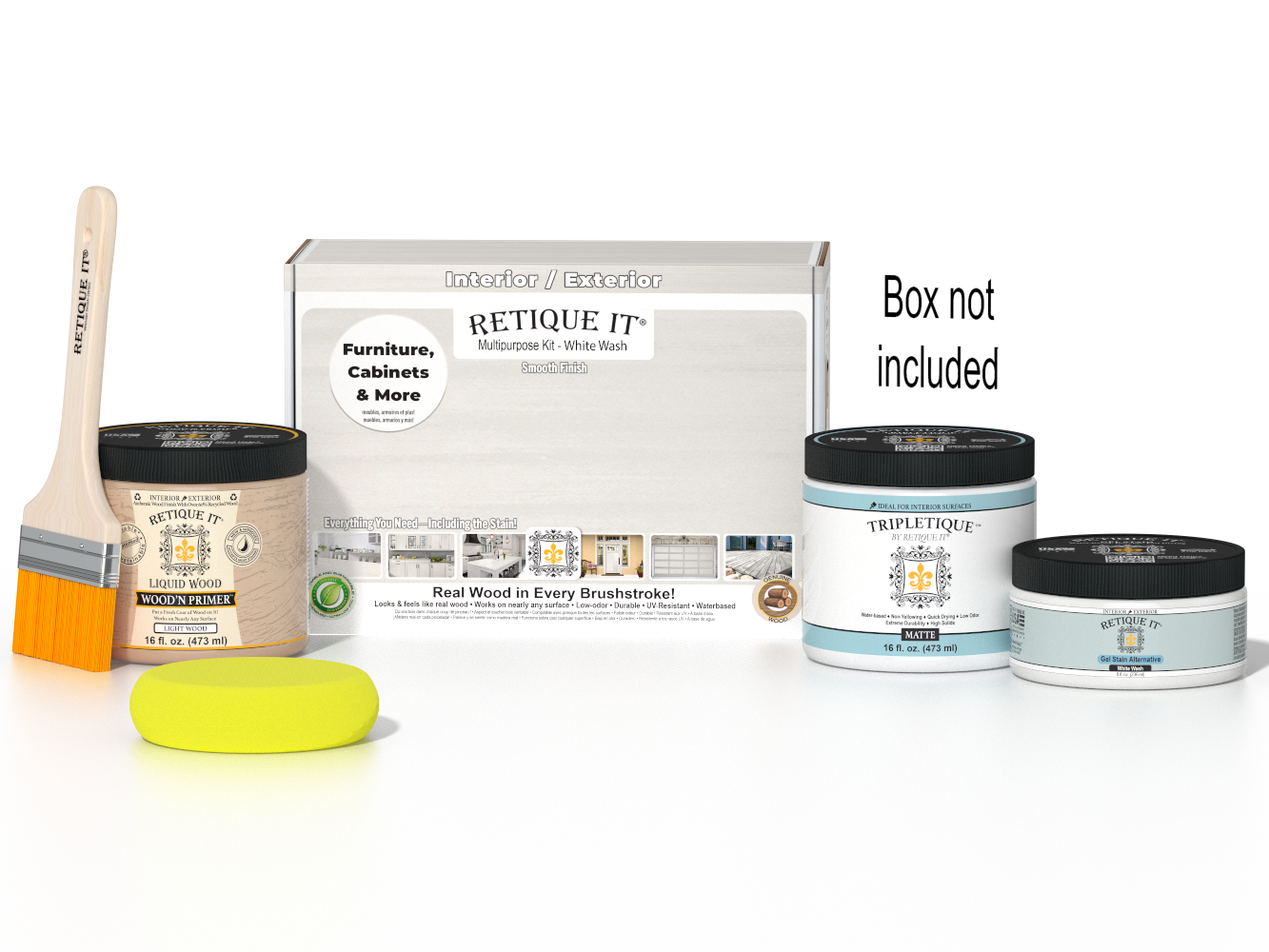 Multi-purpose Smooth Finish Kit (Med) - White Wash - Interior Top Coat