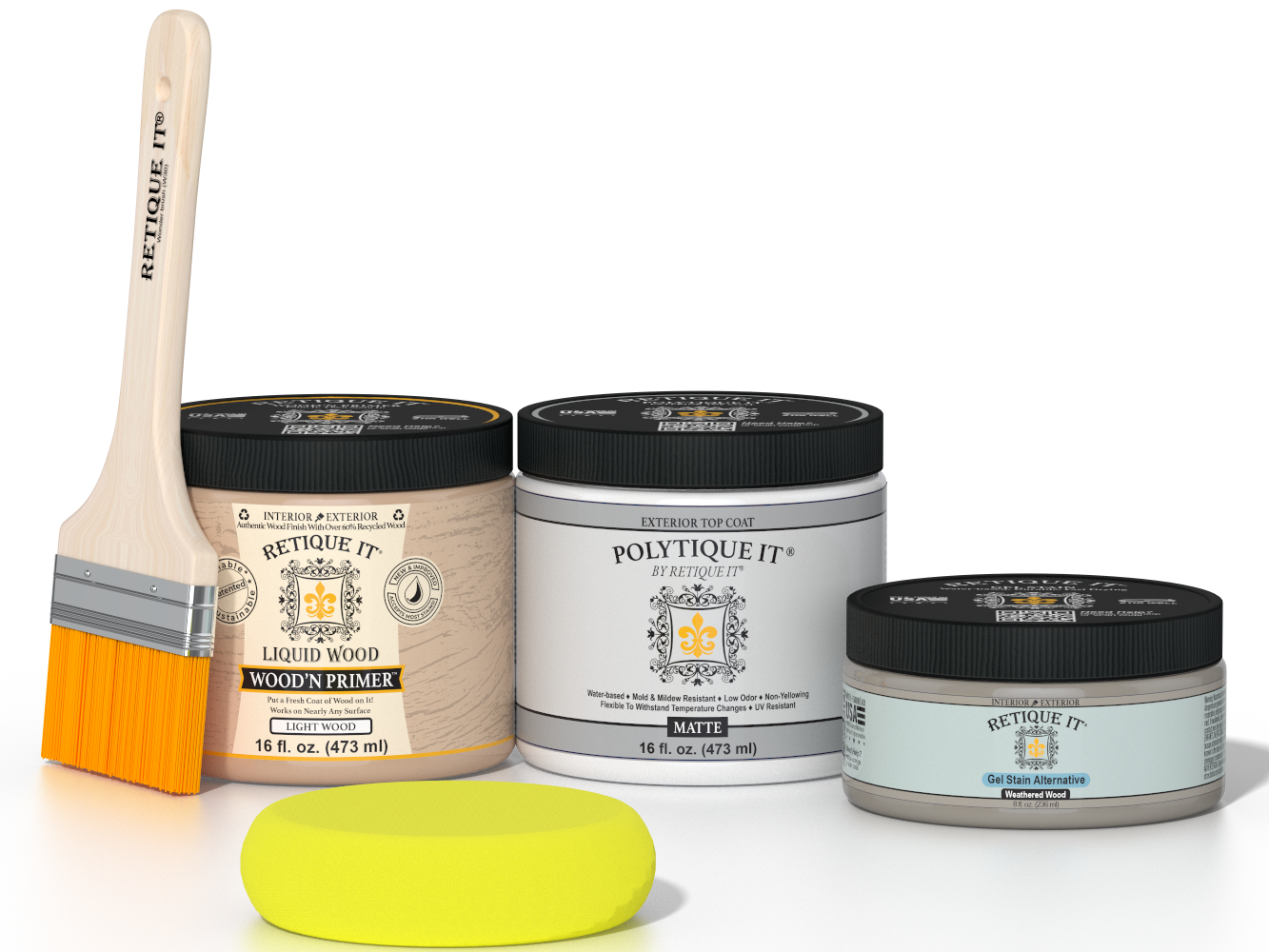 Multi-purpose Smooth Finish Kit (Med) - Weathered Wood - Exterior Top Coat