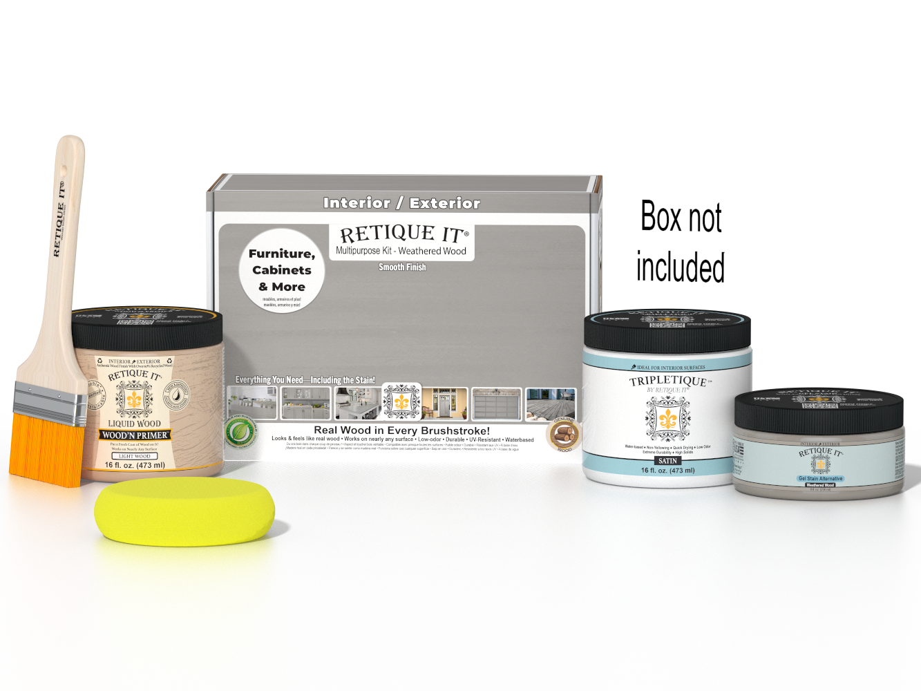 Multi-purpose Smooth Finish Kit (Med) - Weathered Wood - Interior Top Coat