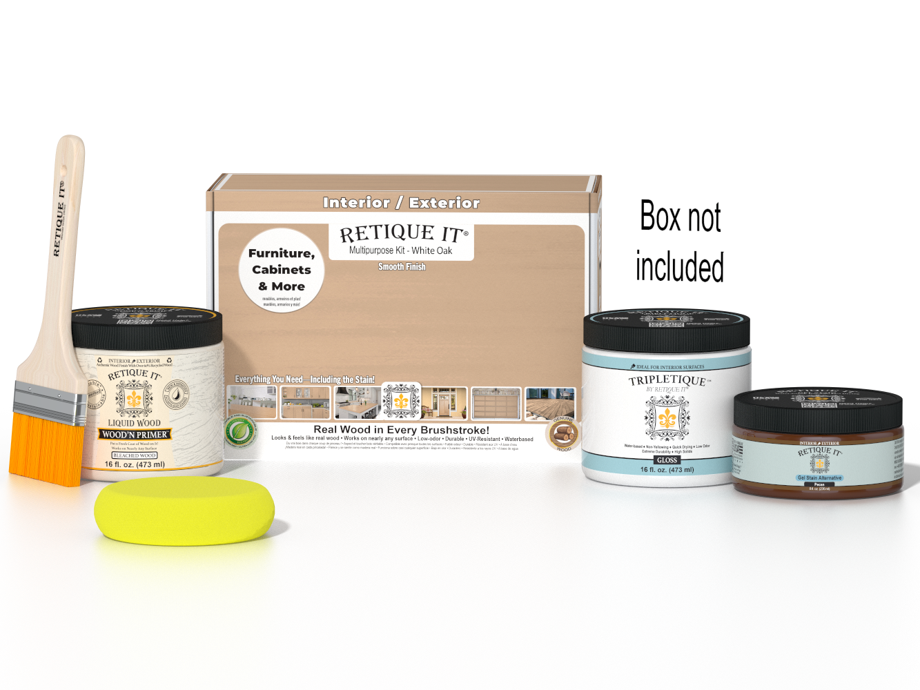 Multi-purpose Smooth Finish Kit (Med) - White Oak - Interior Top Coat - Gloss