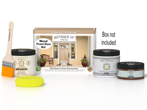Wood'n Door Smooth Finish Kit - White Oak — Matte kit contents with door box