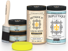 Large Barn Wood finish kit from Wood'n Finish Kits by Retique It®, featuring interior top coat for smooth, durable wood surfaces.