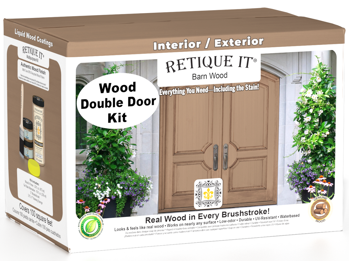 Wood'n Door Smooth Finish Kit (Double Door) - Barn Wood