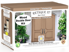 Wood'n Door Smooth Finish Kit (Double Door) - Barn Wood — box hero