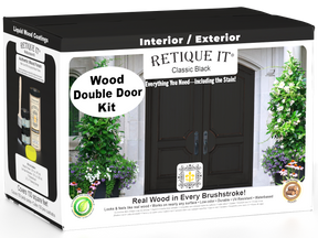 Wood'n Door Smooth Finish Kit (Double Door) - Classic Black — box hero