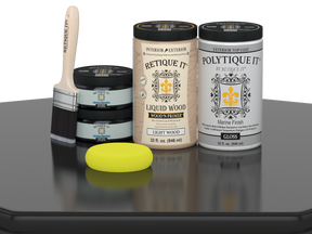 Wood'n Door Smooth Finish Kit (Double Door) - Classic Black — Gloss kit contents