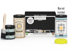 Retique It® Multi-purpose Smooth Finish Kit Large in Classic Black, interior top coat for wood furniture and surfaces.