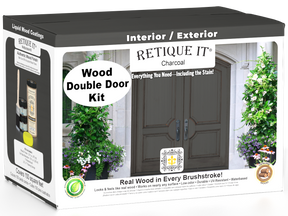 Wood'n Door Smooth Finish Kit (Double Door) - Charcoal — box hero