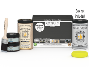 Large Charcoal Wood'n Finish Kit exterior top coat applied to a garage door with a smooth, durable finish by Retique It®