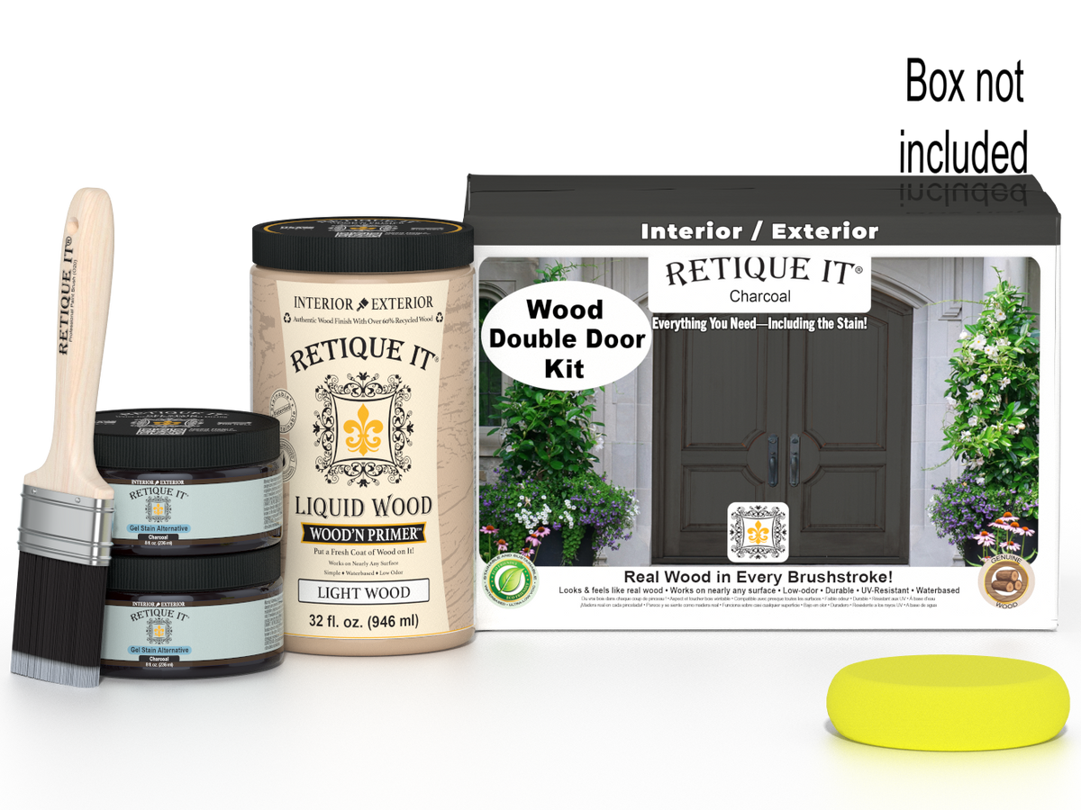 Wood'n Door Smooth Finish Kit (Double Door) - Charcoal