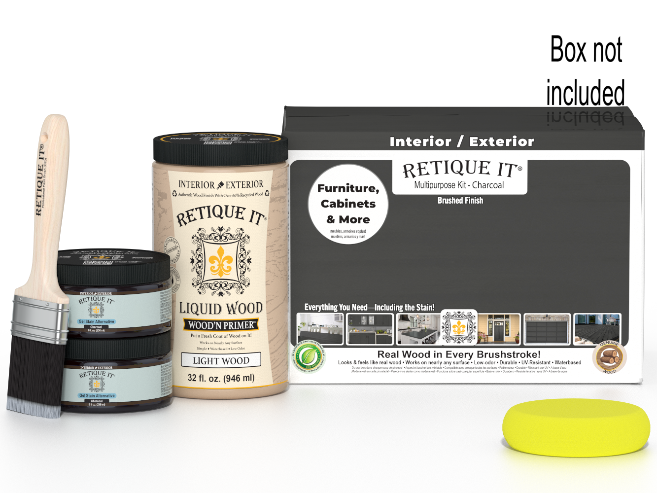Multi-purpose Smooth Finish Kit (Large) - Charcoal | Retique It®