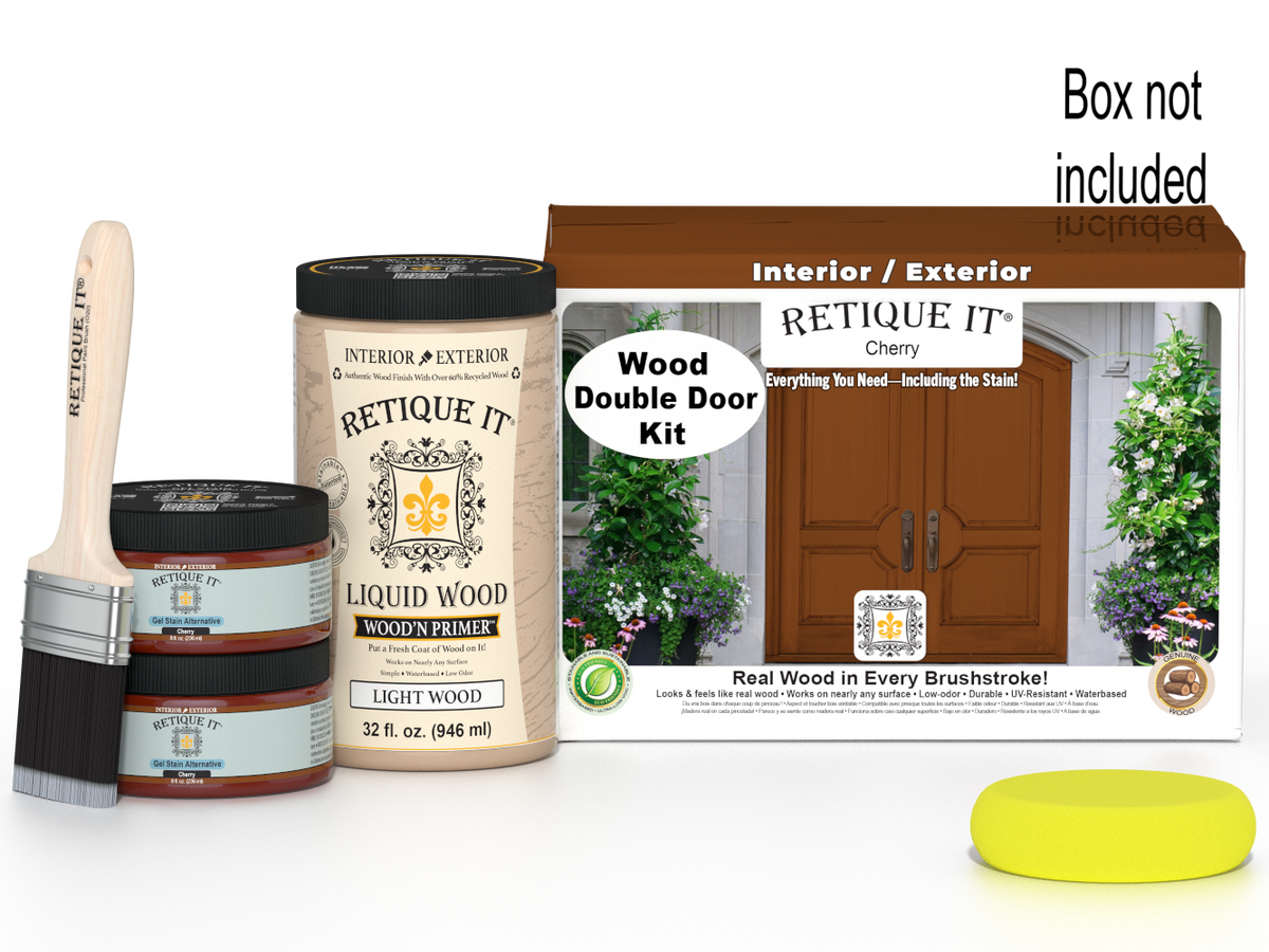 Wood'n Door Smooth Finish Kit (Double Door) - Cherry