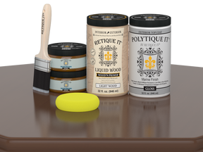 Wood'n Door Smooth Finish Kit (Double Door) - Dark Oak — Gloss kit contents