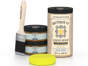 Large Dark Oak Wood'n Finish Kit from Retique It® with smooth finish, designed for versatile wood refinishing projects.