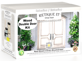Wood'n Door Smooth Finish Kit (Double Door) - White Wash — box hero