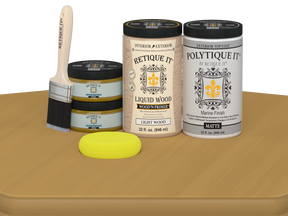Wood'n Door Smooth Finish Kit (Double Door) - Old Oak — Matte kit contents