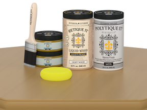 Wood'n Door Smooth Finish Kit (Double Door) - Old Oak — Satin kit contents