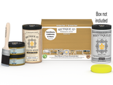 Retique It® Multi-purpose Smooth Finish Kit (Large) in Old Oak for exterior top coat with matte finish, includes wood finishing tools and products.