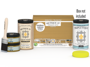 Retique It® Multi-purpose Smooth Finish Kit (Large) in Old Oak for interior kitchen cabinet top coating and wood finish application.
