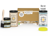 Retique It® Large Multi-purpose Smooth Finish Kit in Old Oak for interior wood projects, includes top coat and application tools.