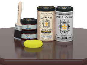 Wood'n Door Smooth Finish Kit (Double Door) - Red Mahogany — Gloss kit contents