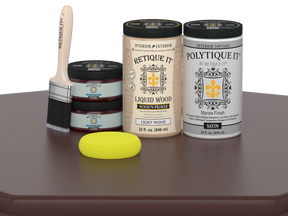 Wood'n Door Smooth Finish Kit (Double Door) - Red Mahogany — Satin kit contents