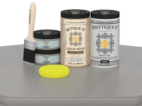 Wood'n Door Smooth Finish Kit (Double Door) - Weathered Wood — Satin kit contents