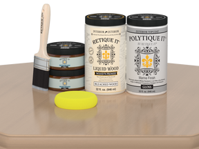 Wood'n Door Smooth Finish Kit (Double Door) - White Oak — Gloss kit contents