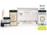 Retique It® Multi-purpose Smooth Finish Kit Large in White Wash for interior wood top coat with a matte finish.