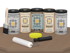 Wood'n Door Smooth Finish Kit (Front & Garage Door) - Barn Wood — Matte kit contents