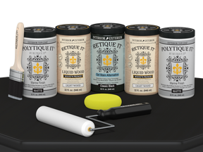 Wood'n Door Smooth Finish Kit (Front & Garage Door) - Classic Black — Matte kit contents