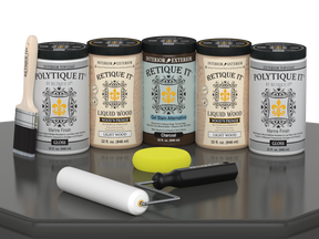 Wood'n Door Smooth Finish Kit (Front & Garage Door) - Charcoal — Gloss kit contents
