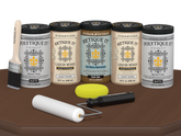 Wood'n Door Smooth Finish Kit (Front & Garage Door) - Dark Oak — Matte kit contents