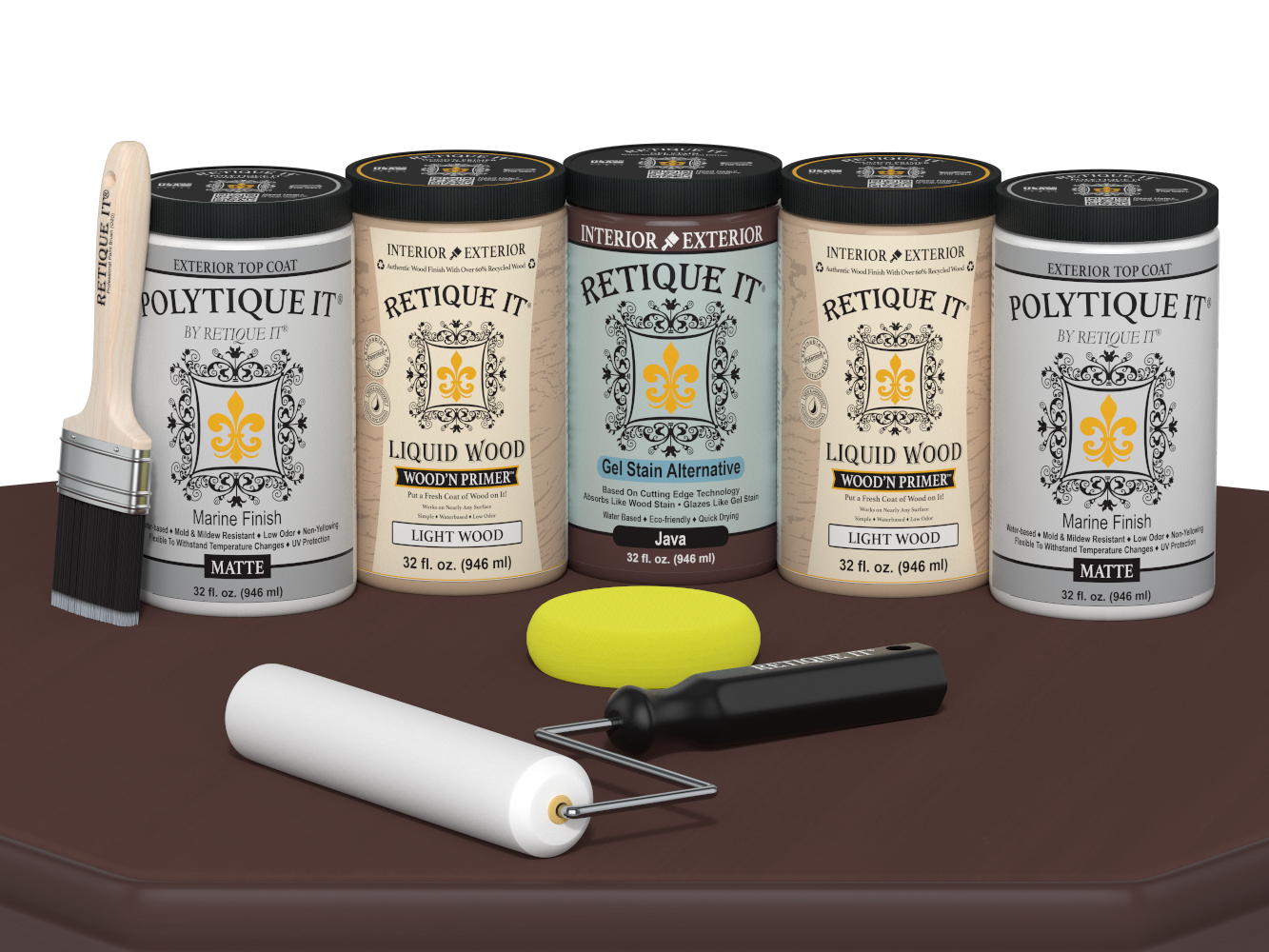 Wood'n Door Smooth Finish Kit (Front & Garage Door) - Java