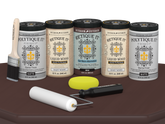 Wood'n Door Smooth Finish Kit (Front & Garage Door) - Java — Matte kit contents