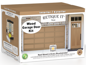 Wood'n Door Smooth Finish Kit (Front & Garage Door) - Pecan — box hero