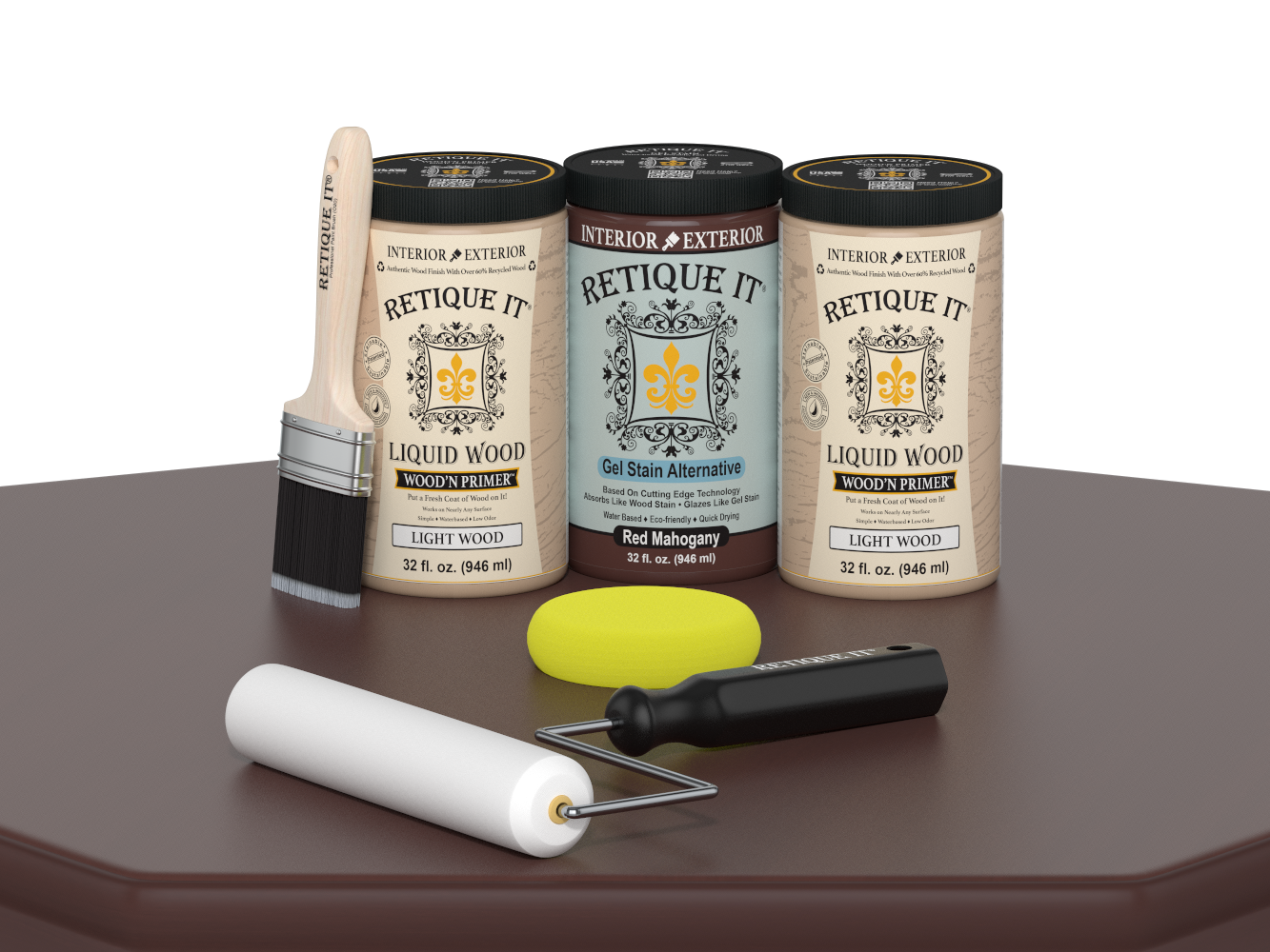Wood'n Door Smooth Finish Kit (Front & Garage Door) - Red Mahogany