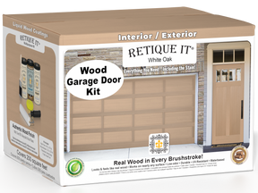 Wood'n Door Smooth Finish Kit (Front & Garage Door) - White Oak — box hero