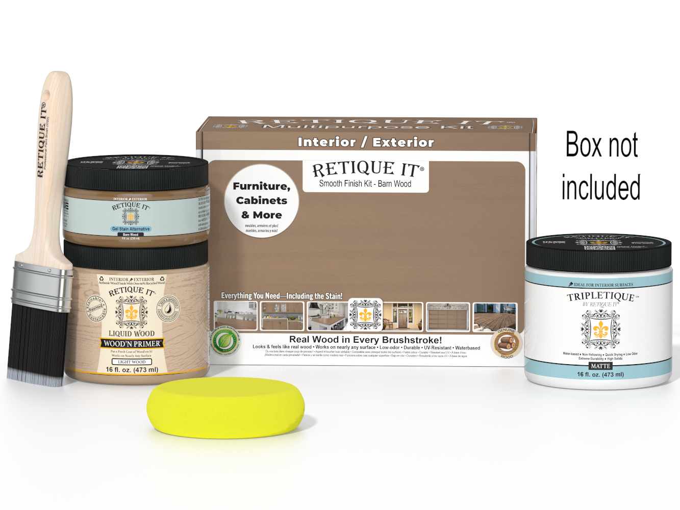 Multi-purpose Smooth Finish Kit (Med) - Barn Wood - Interior Top Coat