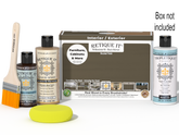 Retique It® Multi-purpose Smooth Finish Kit in Black Walnut for interior wood projects, includes top coat and accessories.