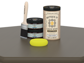 Retique It® Wood'n Cabinet Kit with 12 black walnut stained doors, smooth finish, designed for kitchen or bathroom cabinets.