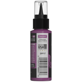 DecoArt Bloom Texture Paint in Mystic Plum, shown in a paint container with rich purple texture finish