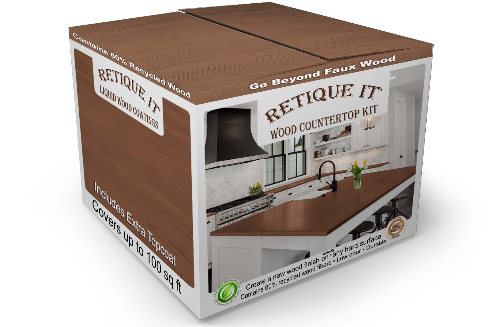 Wood'n Finish Full Kitchen Countertop Kit - Java | Retique It® Shop