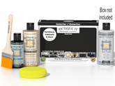 Retique It® Multi-purpose Smooth Finish Kit in Classic Black for exterior wood, includes top coat with a matte finish.