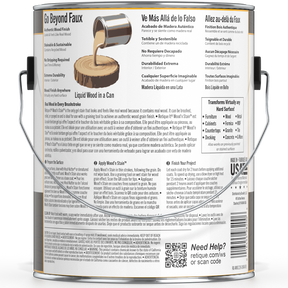 Retique It Liquid Wood Wood'n Stain in Charcoal, 128 oz bottle, showcasing the stain's deep charcoal color and container.
