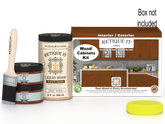 Retique It® Wood'n Cabinet Kit with 12 cherry-colored smooth stain doors for cabinetry.