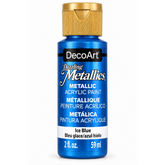 DecoArt Dazzling Metallics Ice Blue acrylic paint, 2 oz bottle
