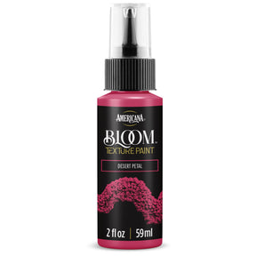 DecoArt Bloom Texture Paint in Desert Petal, showing a close-up of the textured pink and beige paint on a craft surface.