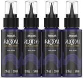 Retique It® Bloom Texture Paint 4-pack in Royal Orchid with textured paint cans displayed front view.